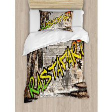 Rastafari Street Graffiti Duvet Cover Set