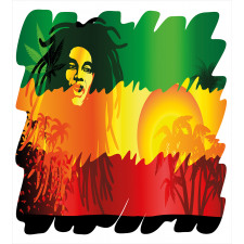 Reggae Music Singer Duvet Cover Set