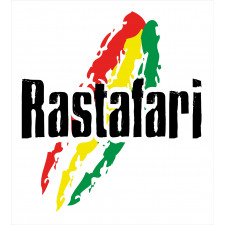 Grunge Rastafari Words Duvet Cover Set