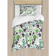 Hedgehog Saguaro Cartoon Duvet Cover Set