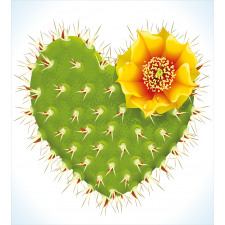 Thorny Opuntia Heart Duvet Cover Set