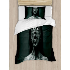 Screaming Woman Duvet Cover Set