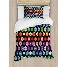 Colorful Daisy Blooms Duvet Cover Set