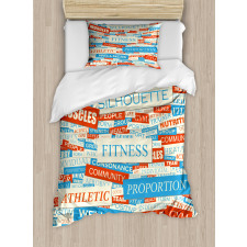 Words Bodycare Collage Duvet Cover Set