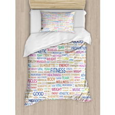 Psychical Activity Word Duvet Cover Set