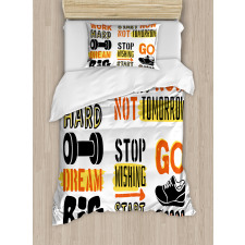 Positive Words Motivational Duvet Cover Set