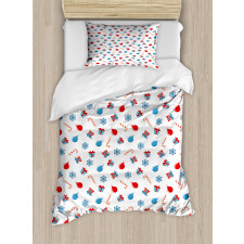 Xmas Cones Ornaments Duvet Cover Set