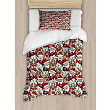 Snowman Reindeer Kids Duvet Cover Set