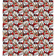 Snowman Reindeer Kids Duvet Cover Set