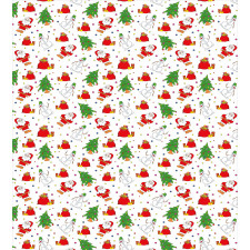 Xmas Tree Santa Claus Duvet Cover Set