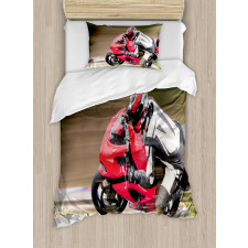 Motorbike Race Speed Duvet Cover Set
