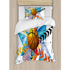 Ball Zigzag Geometric Duvet Cover Set