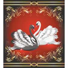 Romantic Swan Couple Duvet Cover Set
