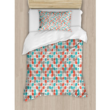 Abstract Mosaic Floral Duvet Cover Set