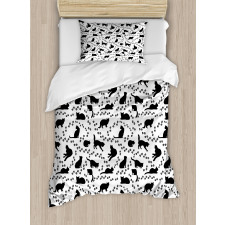 Kittens Footprints Paws Duvet Cover Set