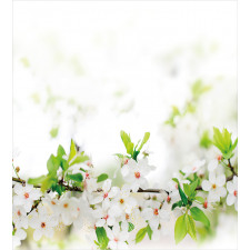 White Spring Blossoms Duvet Cover Set