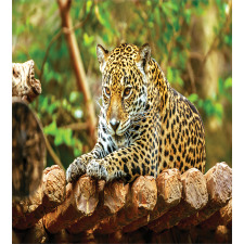 Jaguar on Wood Wild Feline Duvet Cover Set