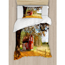 Red Swedish Country House Duvet Cover Set