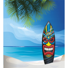 Tiki Surfboard Duvet Cover Set