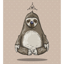 Cartoon Sloth Meditates Duvet Cover Set