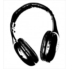 Grunge Headphones Fun Duvet Cover Set