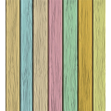 Colorful Wooden Planks Duvet Cover Set