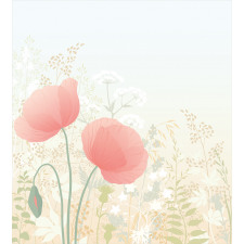 Wild Poppy Blooms Rural Duvet Cover Set
