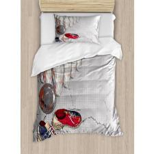 Grunge Objects Duvet Cover Set