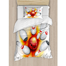 Red Ball Spread Pins Duvet Cover Set