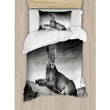 Wild Lioness Duvet Cover Set