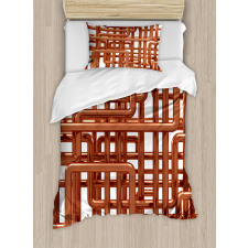 Entangled Pipes Duvet Cover Set