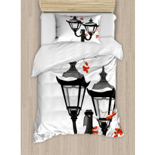 Lantern Snowy Branches Duvet Cover Set