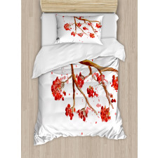 Tree Watercolor Splashes Duvet Cover Set