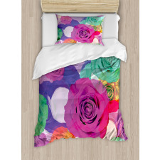 Floral Arrangement Roses Duvet Cover Set