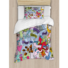 Hip-Hop Graffiti Love Duvet Cover Set