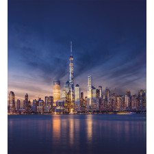New York Skyline Evening Duvet Cover Set