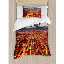 Chicago Downtown Aerial Duvet Cover Set