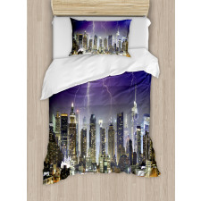 Storm Thunder in New York Duvet Cover Set