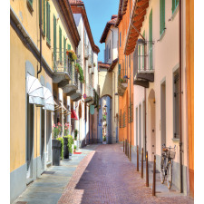 Alba Town Italy Street Duvet Cover Set