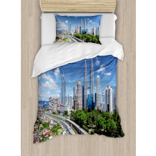 Kuala Lumpur in Clear Day Duvet Cover Set