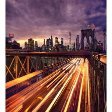 Brooklyn Bridge Traffic Duvet Cover Set