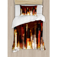 Abstract Urban Downtown Duvet Cover Set