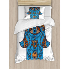 Curly Paisley Vintage Eye Duvet Cover Set