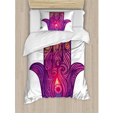 Vivid Floral Aura Energy Duvet Cover Set