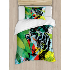 Abstract Bengal Tiger Duvet Cover Set