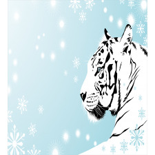 White Beast on Snowy Land Duvet Cover Set