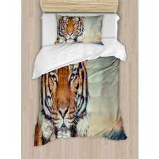 Large Calm Wild Cat Blur Duvet Cover Set