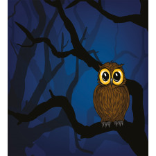 Owl on Tree Branch Duvet Cover Set