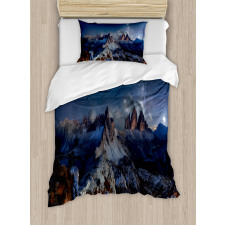 Italy Mountains Milky Way Duvet Cover Set