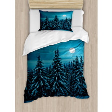Tranquil Snowy Woodland Duvet Cover Set